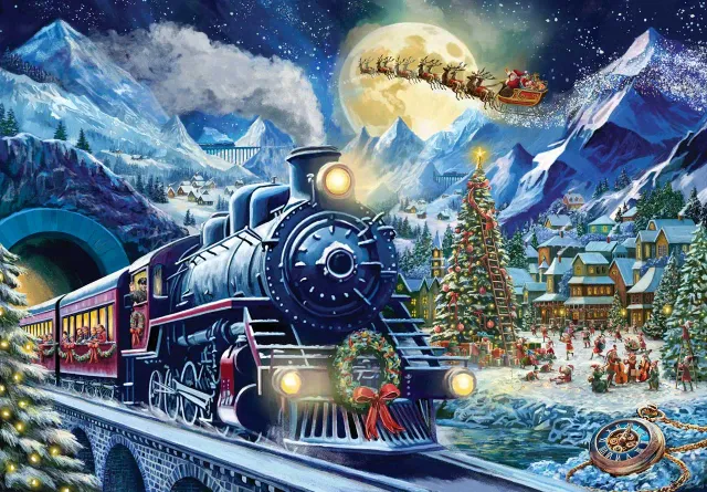 Mosaic Puzzles Midnight Christmas Express puzzle 500 piese