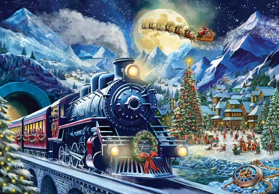 Mosaic Puzzles Midnight Christmas Express puzzle 500 piese