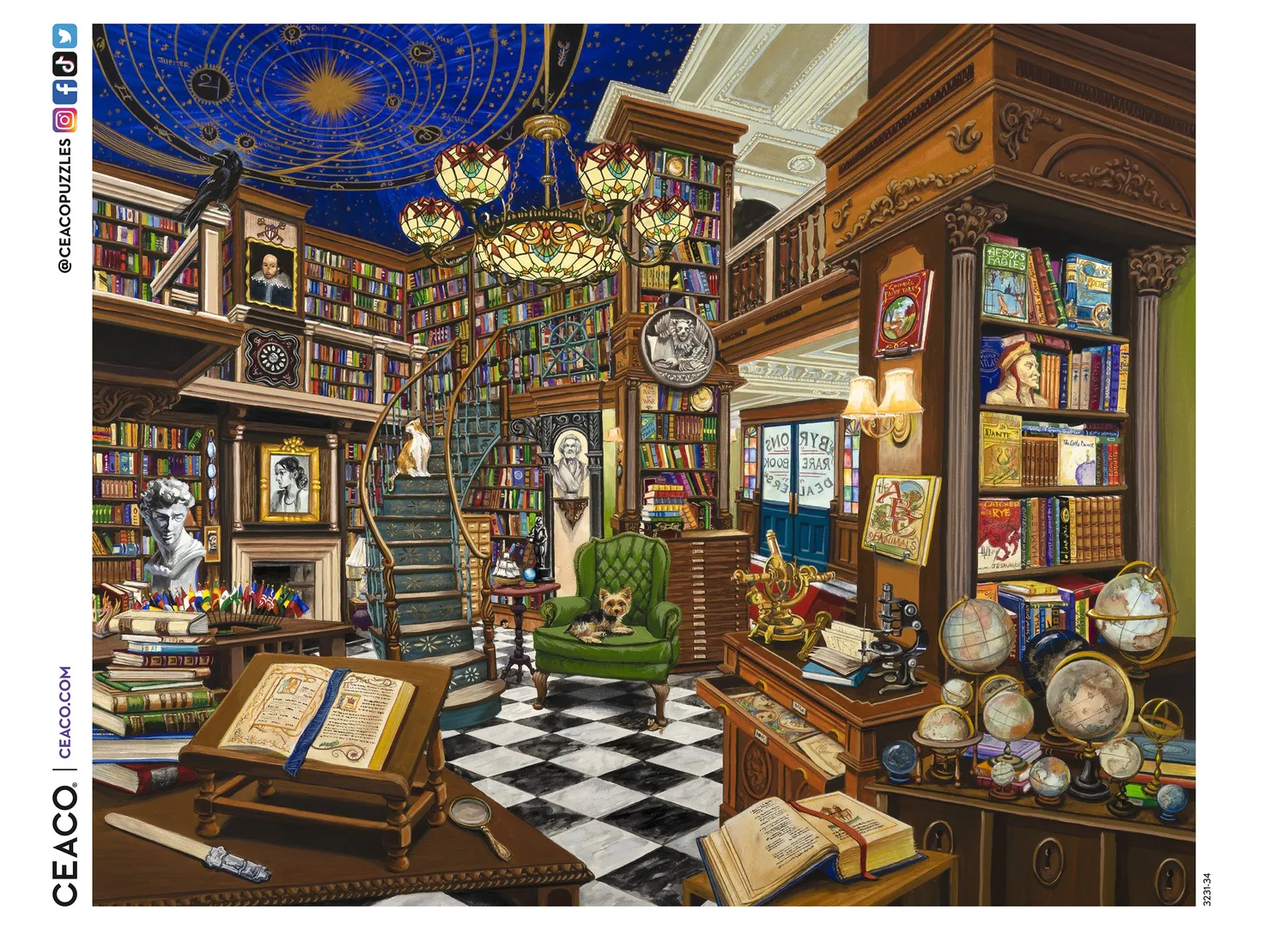 Ceaco EZ 2 Hold Rare Book Dealer puzzle 1000 piese mari