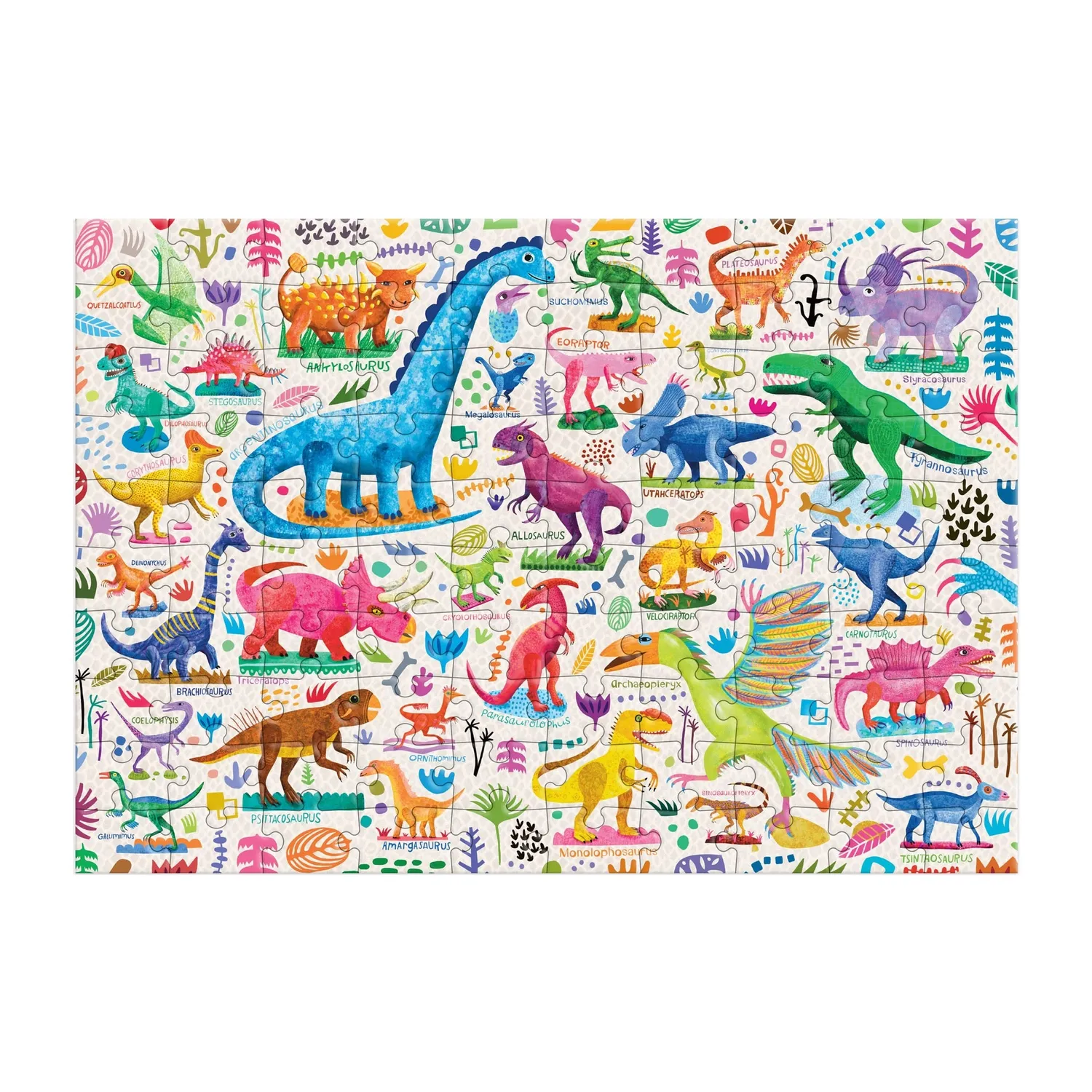 Mudpuppy Mighty Dinosaurs puzzle 100 piese dinozauri