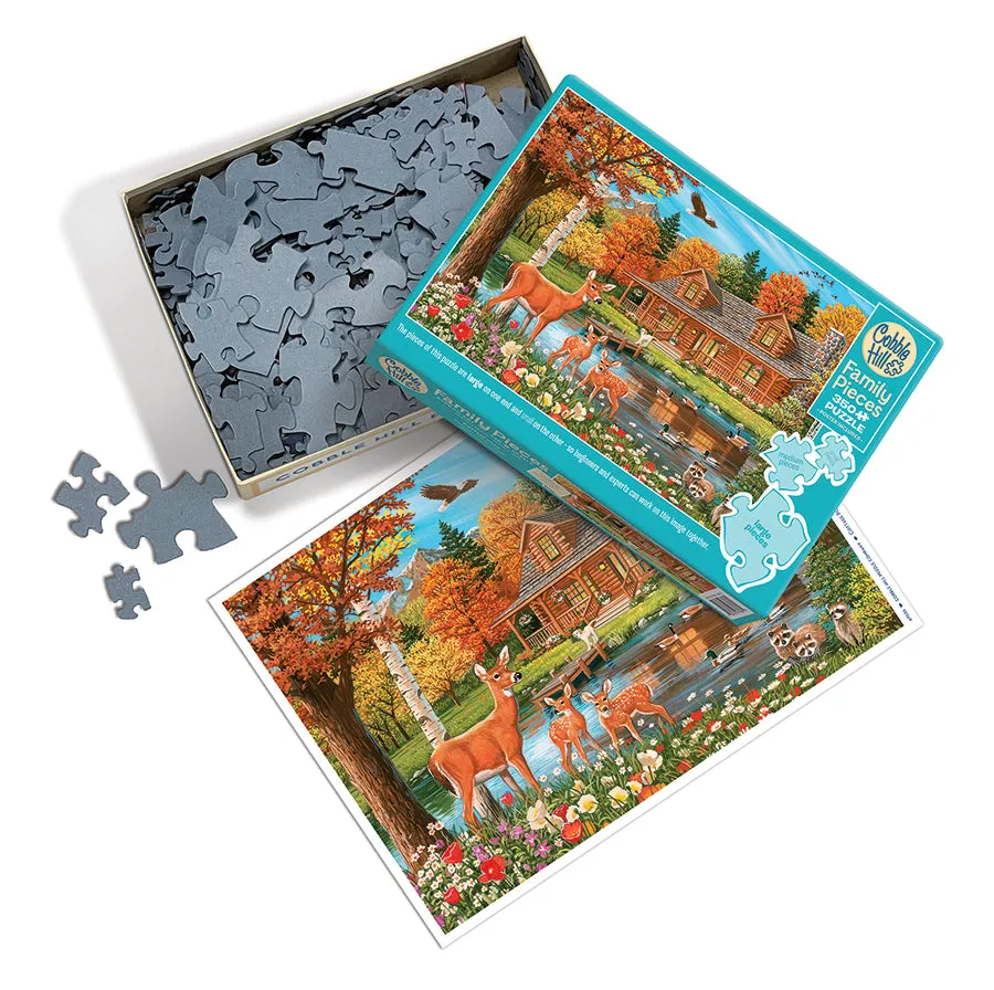 Cobble Hill Cottage Pond puzzle familie 350 piese toamnă