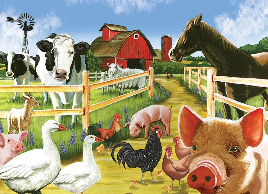 Cobble Hill Welcome to the Farm puzzle 350 piese familie