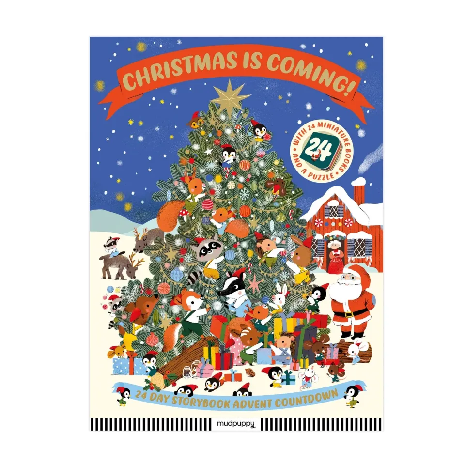Mudpuppy Christmas Is Coming calendar advent 24 cărți