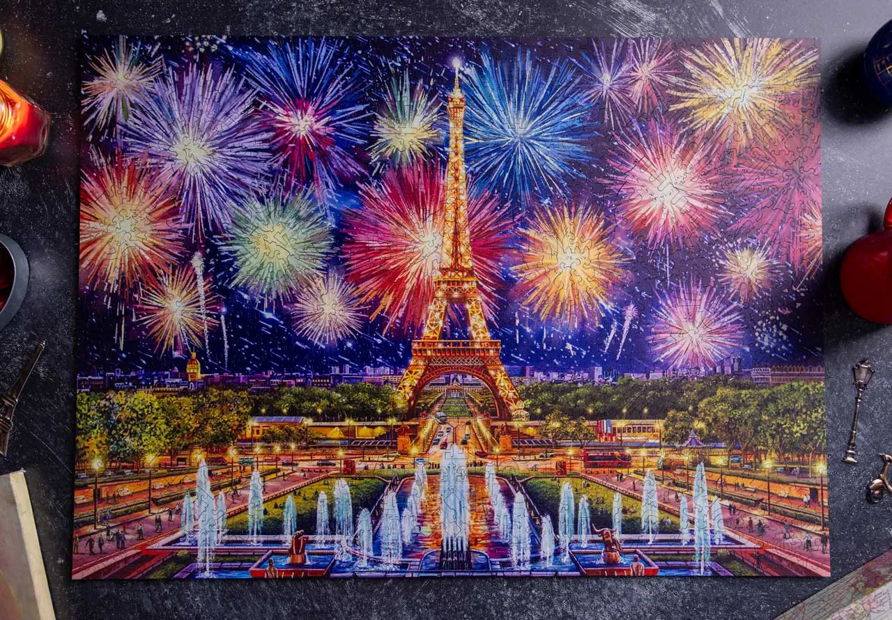 Mosaic Puzzles Parisian Celebration puzzle lemn 1000 piese 3D