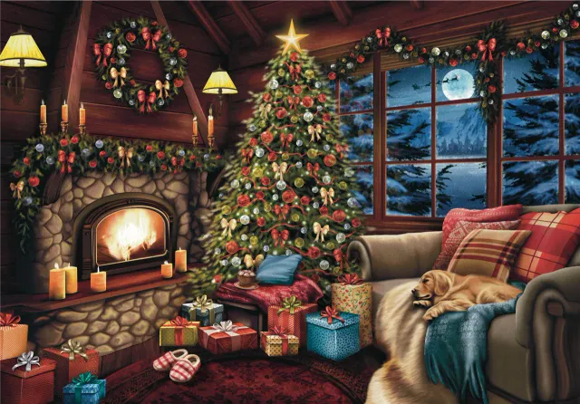 Mosaic Puzzles Dreaming about Christmas puzzle lemn 500 piese