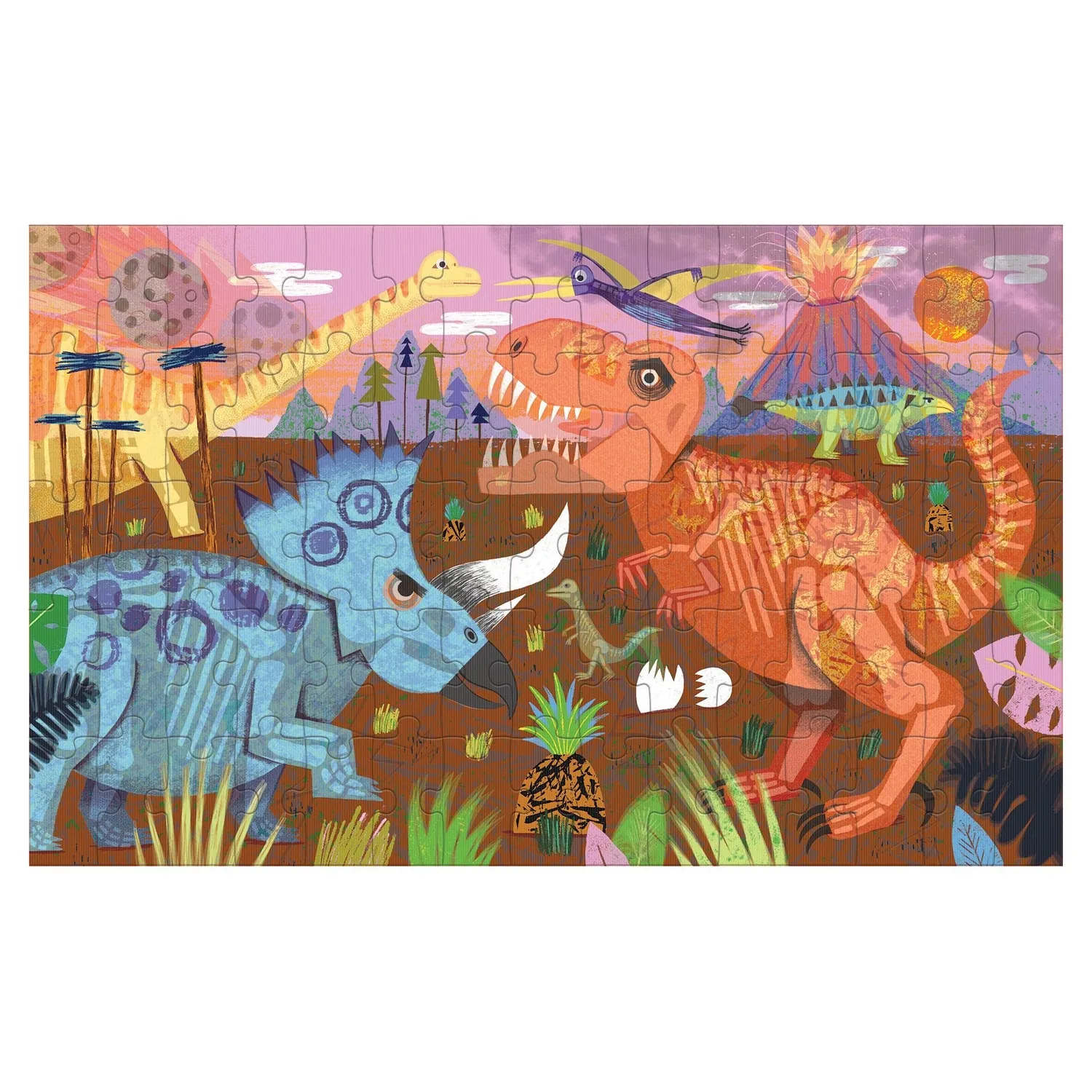 Mudpuppy Dinosaur Roar puzzle lenticular 75 piese