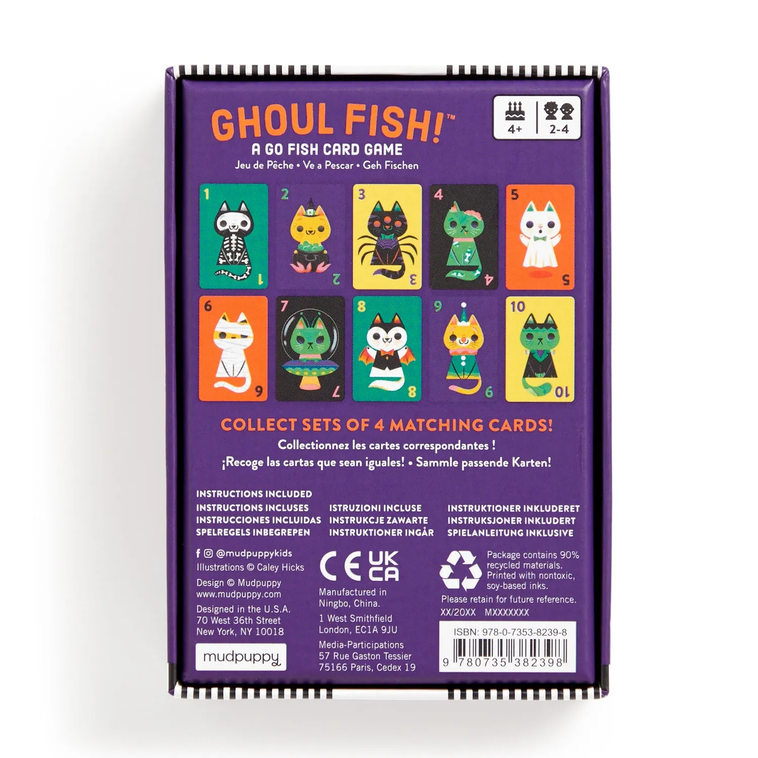 Mudpuppy Ghoul Fish joc cărți Go Fish Halloween