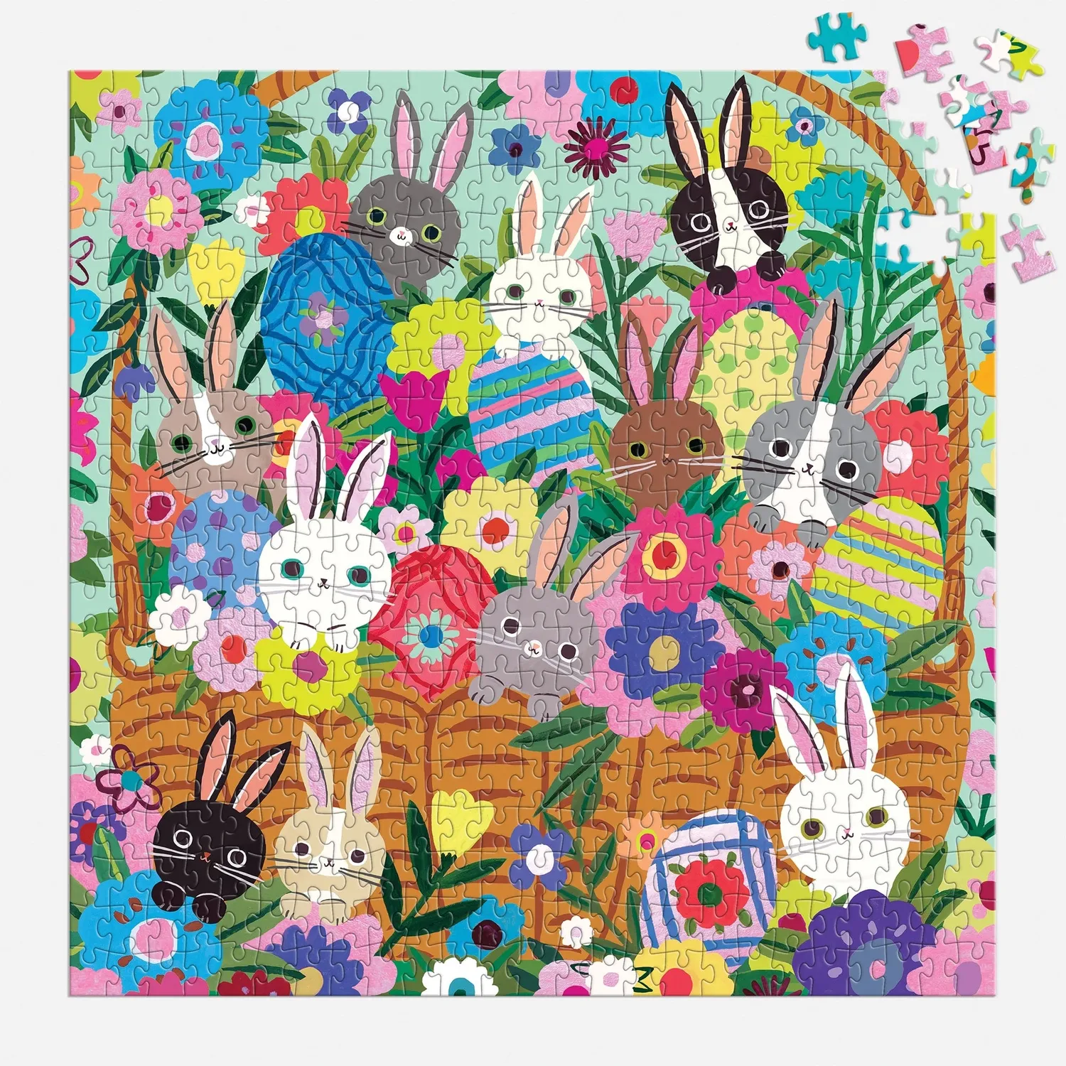 Mudpuppy Blooming Bunnies puzzle 500 piese foil
