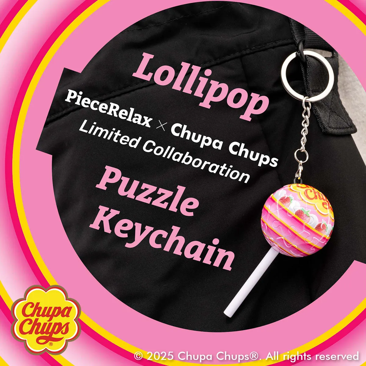 PieceRelax Chups A3896 breloc puzzle capsuna cu frisca