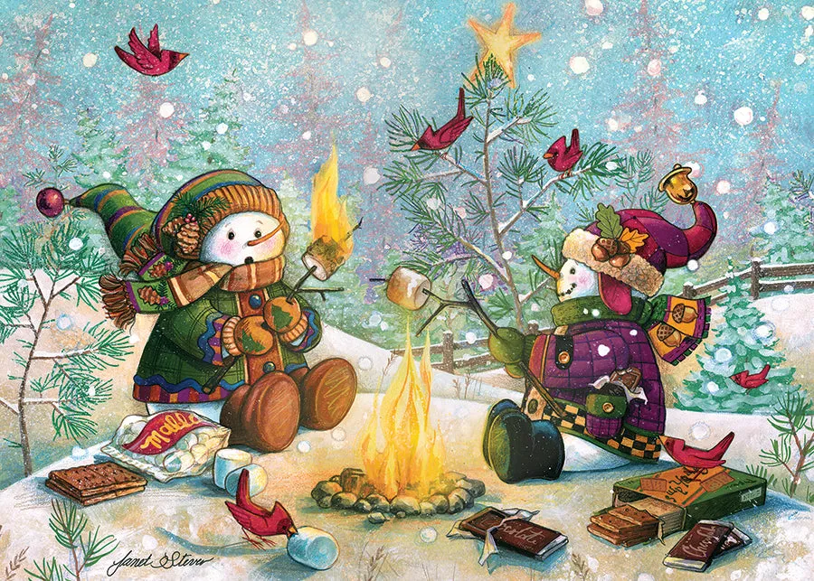 Cobble Hill S'more Snowfall puzzle tăviță 35 piese copii