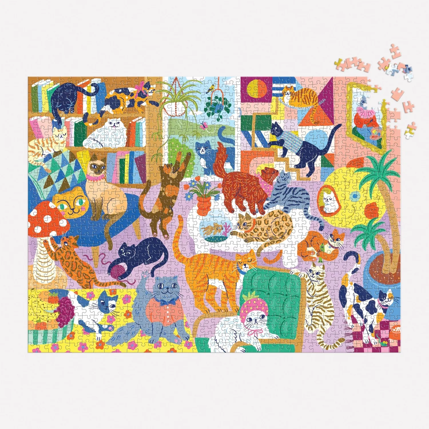 Mudpuppy Cozy Cat Club puzzle 1000 piese pisici