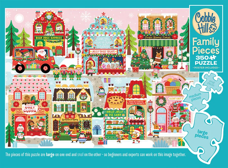 Cobble Hill Tinsel Town puzzle familie 350 piese Craciun