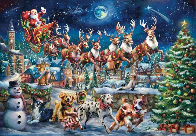 Mosaic Puzzles Santa's Best Friends puzzle lemn 50 piese copii