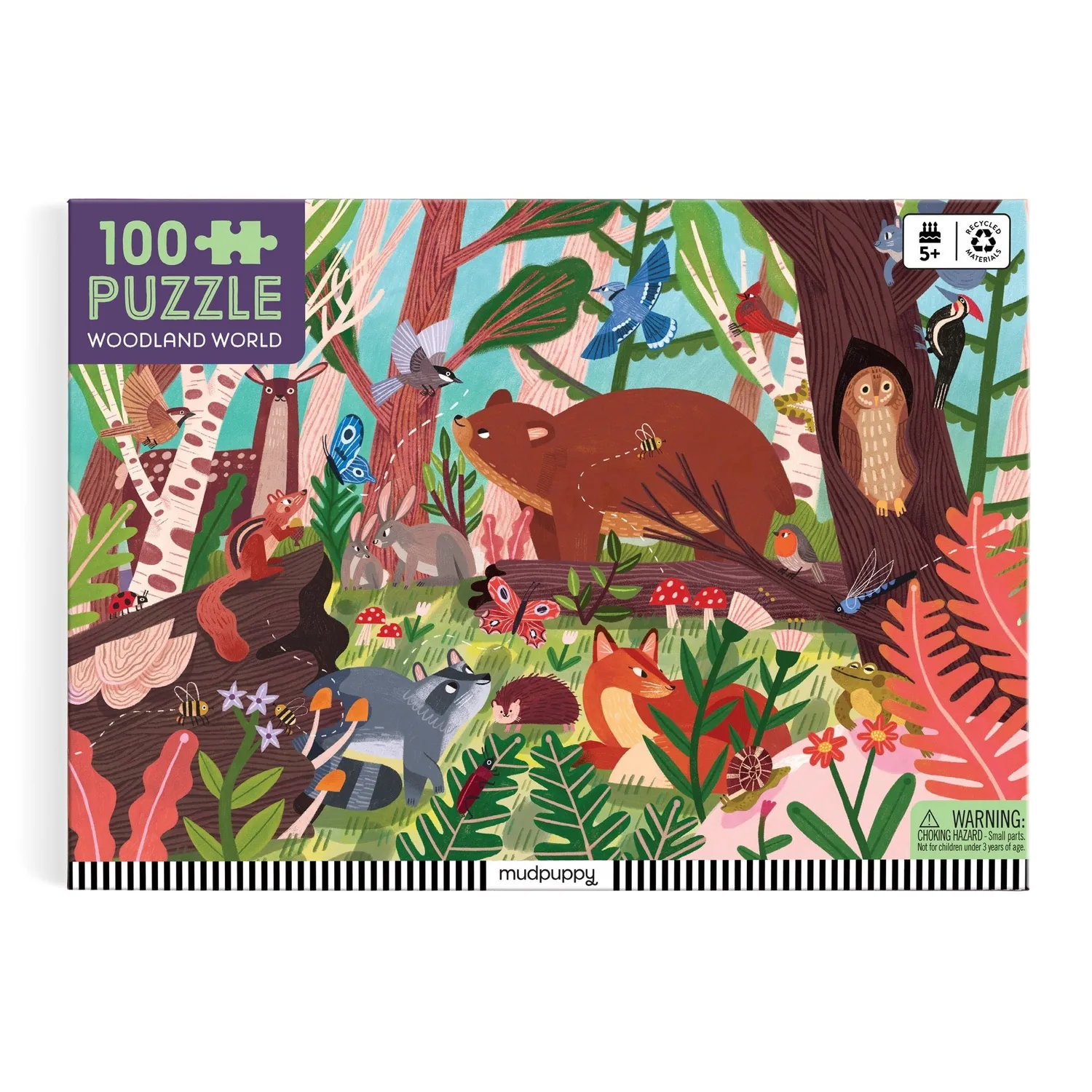 Mudpuppy Woodland World puzzle 100 piese animale