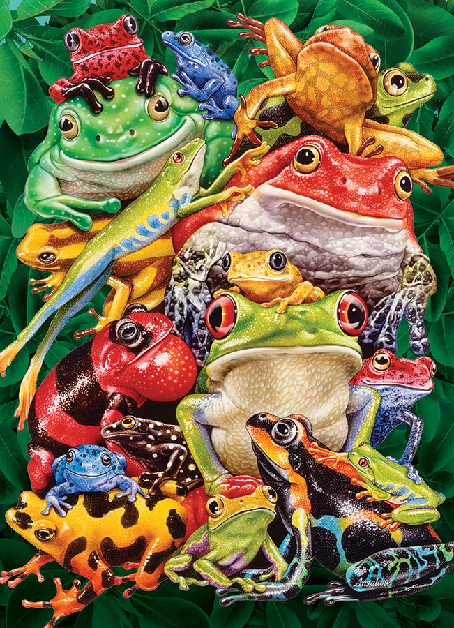 Cobble Hill Frog Business puzzle 1000 piese broaște