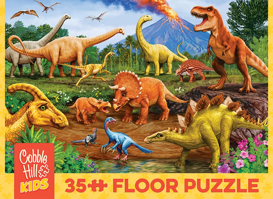 Cobble Hill Dinos puzzle podea 35 piese dinozauri