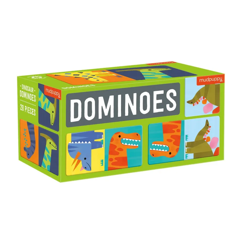 Mudpuppy Dinosaur Dominoes joc domino 28 piese copii