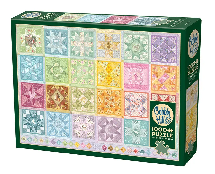 Cobble Hill Star Quilt Seasons puzzle 1000 piese quilt