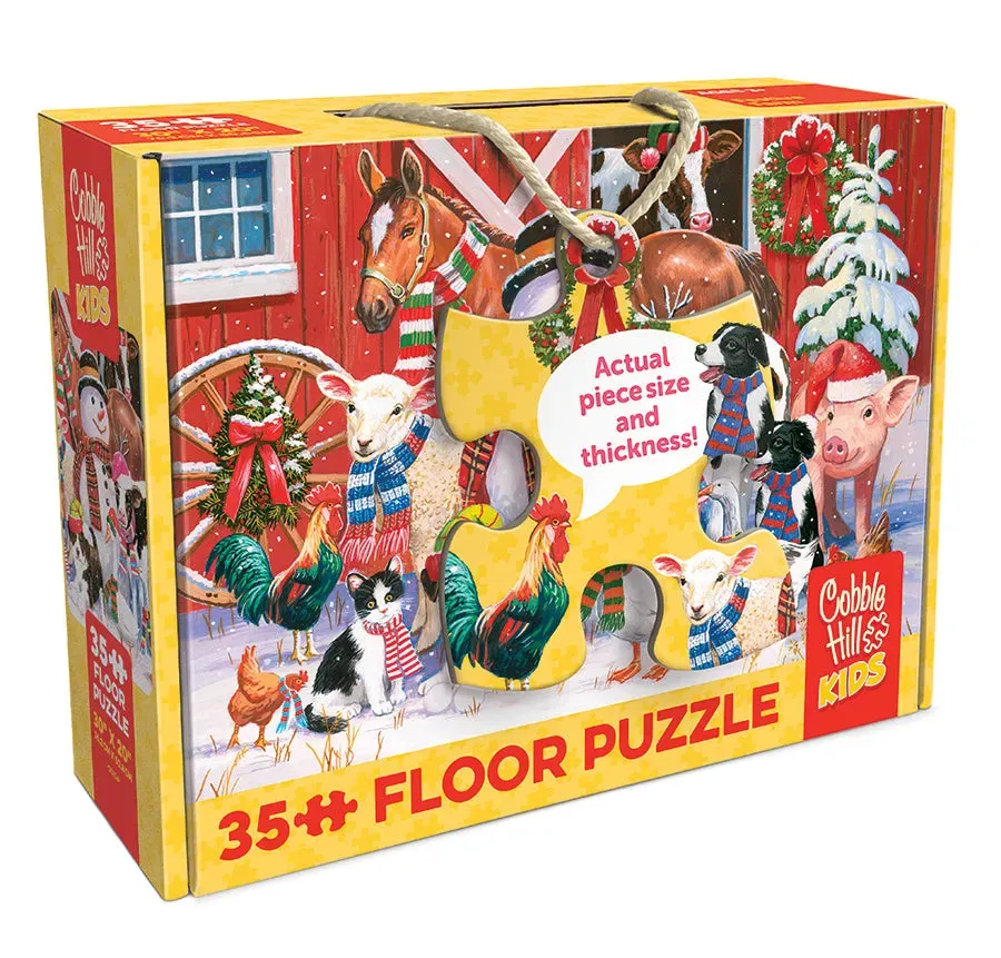 Cobble Hill Festive Farmyard puzzle podea 35 piese