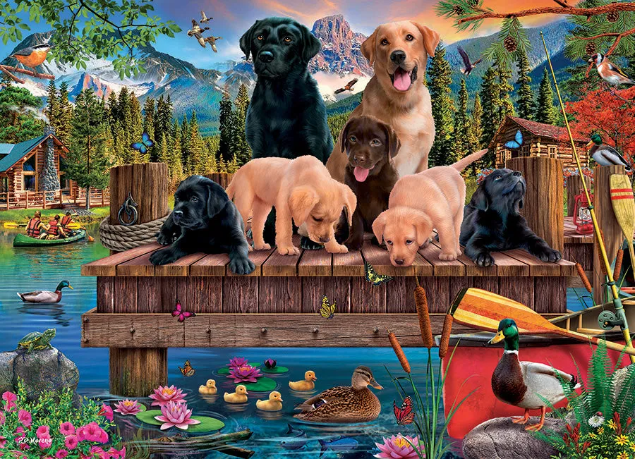 Cobble Hill Family Pieces Pups and Ducks puzzle 350 piese familie