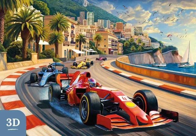 Mosaic Puzzles Riviera Circuit puzzle 3D lemn 500 piese F1