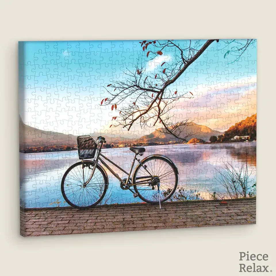 PieceRelax Puzzle Canvas Bicycle Lake HN1314 puzzle tablou lac