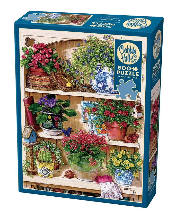 Cobble Hill Flower Cupboard puzzle 500 piese flori