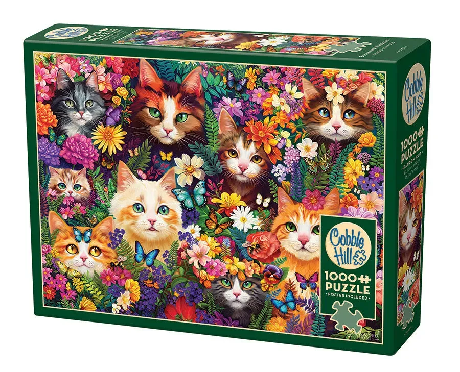 Cobble Hill Blooming Whiskers puzzle 1000 piese pisici