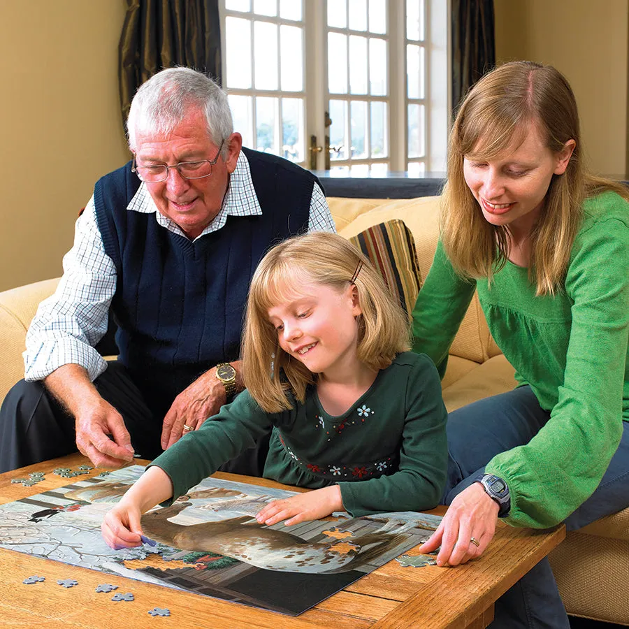 Cobble Hill Winter Barnyard puzzle 350 piese Family