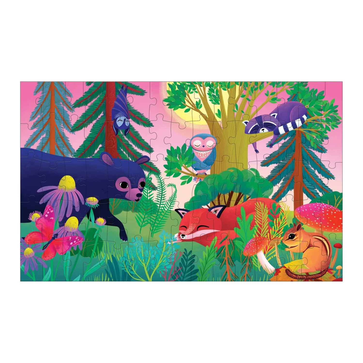 Mudpuppy Forest Day & Night puzzle lenticular 75 piese