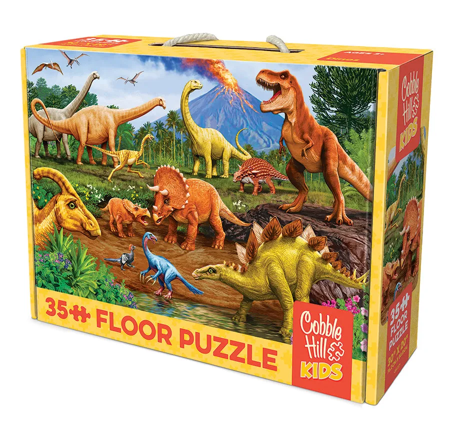 Cobble Hill Dinos puzzle podea 35 piese dinozauri