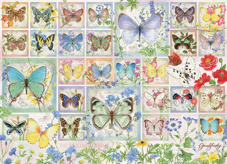 Cobble Hill Butterfly Tiles puzzle 500 piese fluturi
