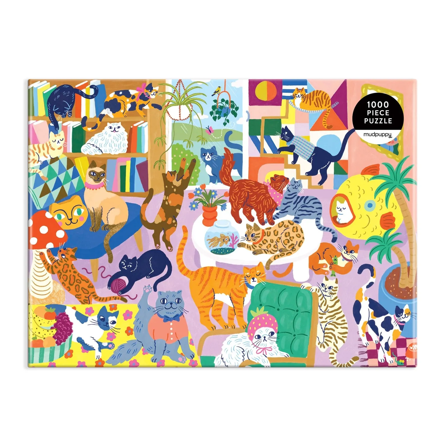 Mudpuppy Cozy Cat Club puzzle 1000 piese pisici