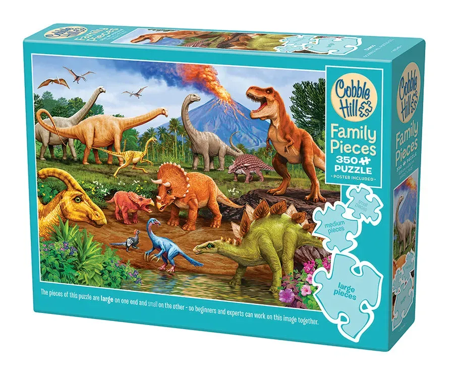 Cobble Hill Dinos puzzle familie 350 piese dinozauri