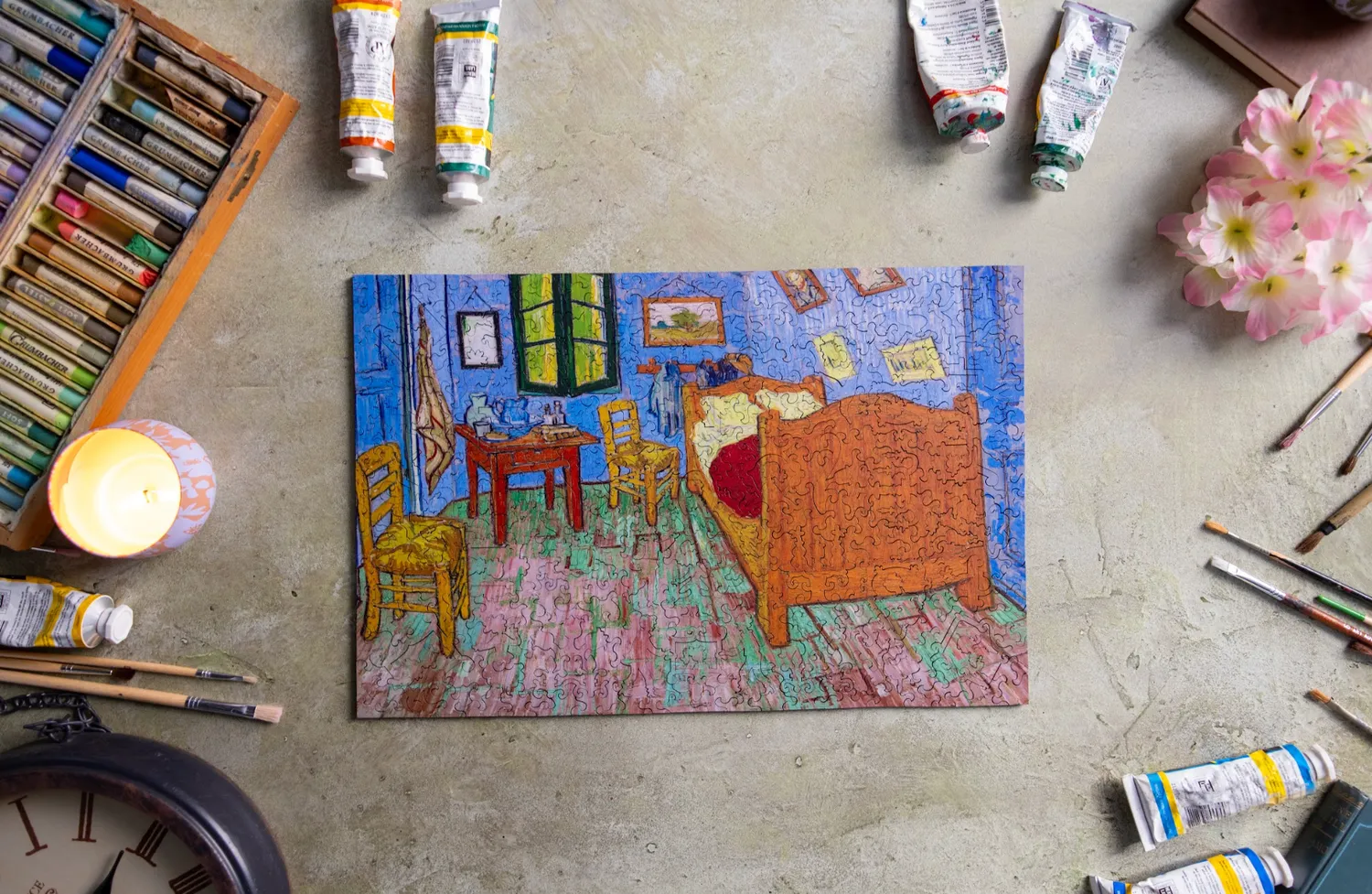 Mosaic Puzzles Bedroom in Arles Van Gogh puzzle 100 piese arta