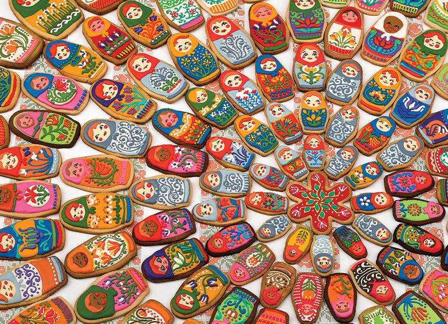 Cobble Hill Matryoshka Cookies puzzle 1000 piese fursecuri
