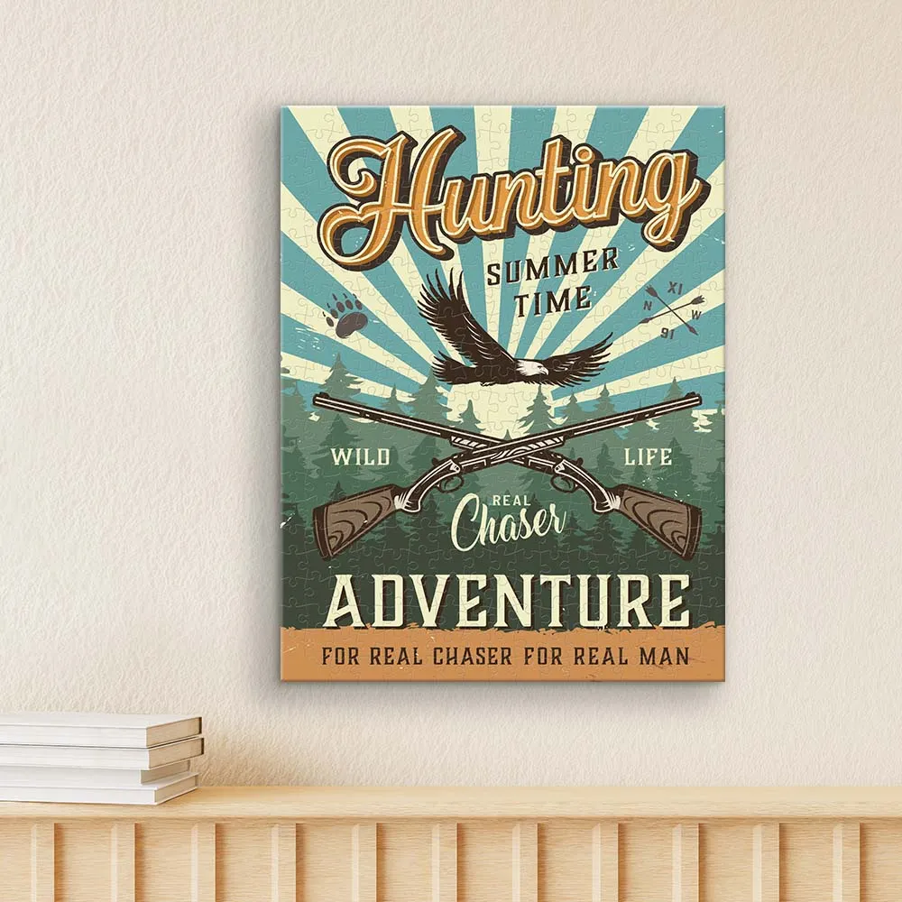 PieceRelax Retro Poster Hunting Rifle HN1277 puzzle canvas