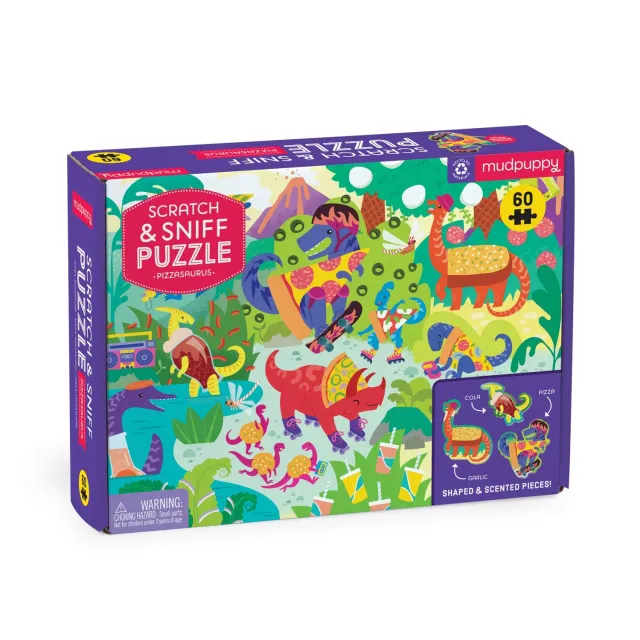 Mudpuppy Pizzasaurus puzzle parfumat 60 piese 38x28 cm
