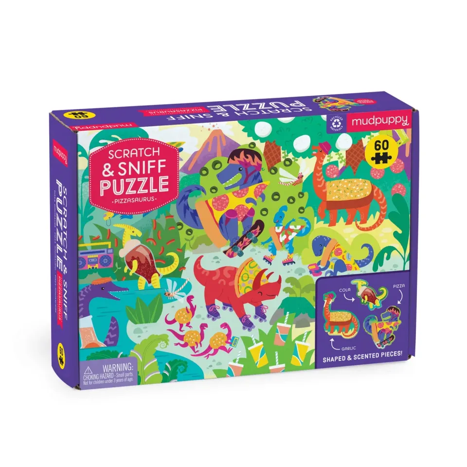 Mudpuppy Pizzasaurus puzzle parfumat 60 piese 38x28 cm
