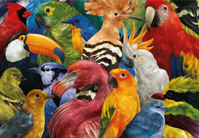 Mosaic Puzzles Tropical Feathers puzzle 250 piese pasari