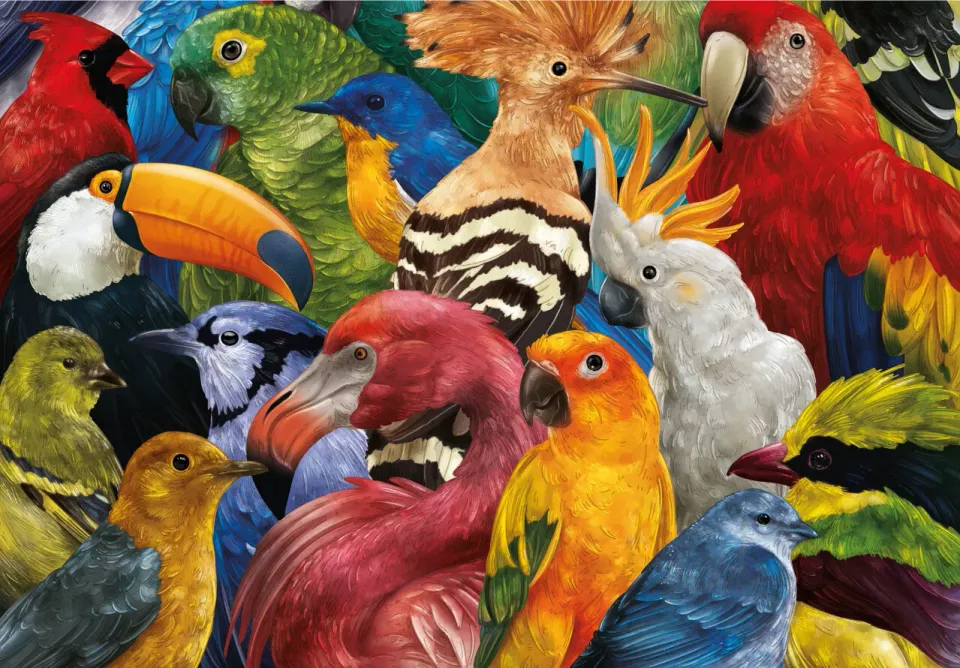 Mosaic Puzzles Tropical Feathers puzzle 250 piese pasari