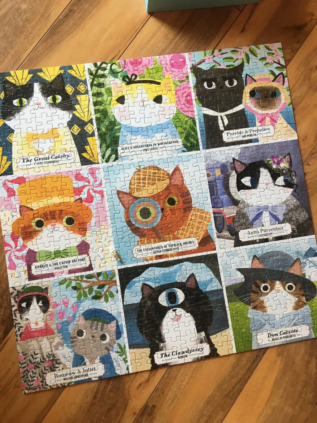 Mudpuppy Bookish Cats puzzle 500 piese pisici