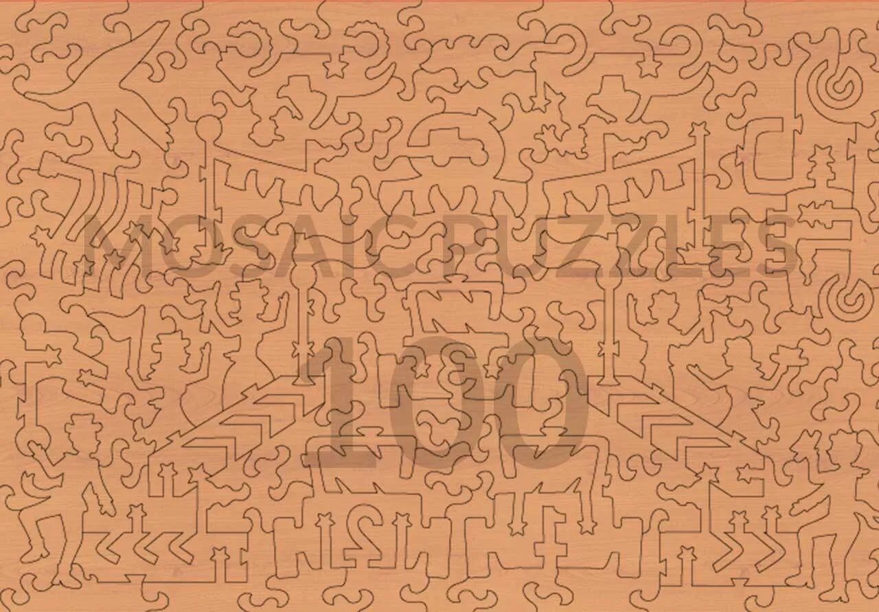 Mosaic Puzzles Speedway Days puzzle lemn 100 piese masini