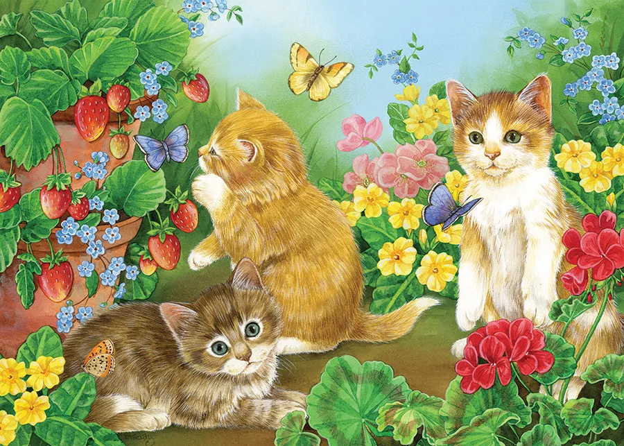 Cobble Hill Kitten Playtime puzzle tavă 35 piese pisici