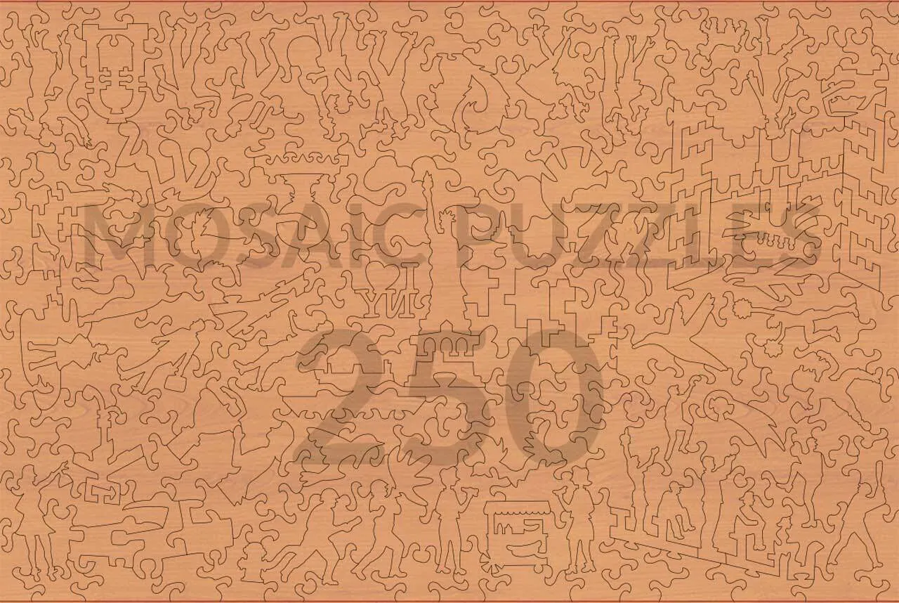 Mosaic Puzzles New York City Jumble puzzle 50 piese lemn