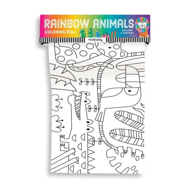 Mudpuppy Rainbow Animals rolă colorat mini 3+ ani