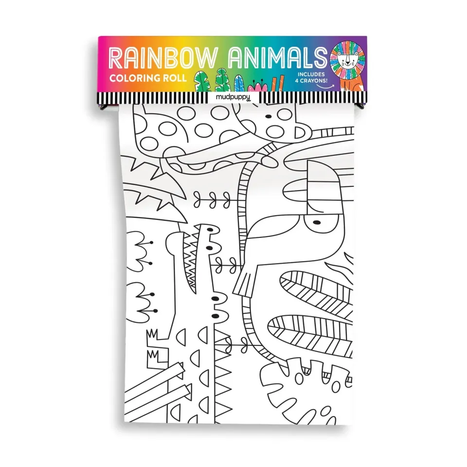 Mudpuppy Rainbow Animals rolă colorat mini 3+ ani