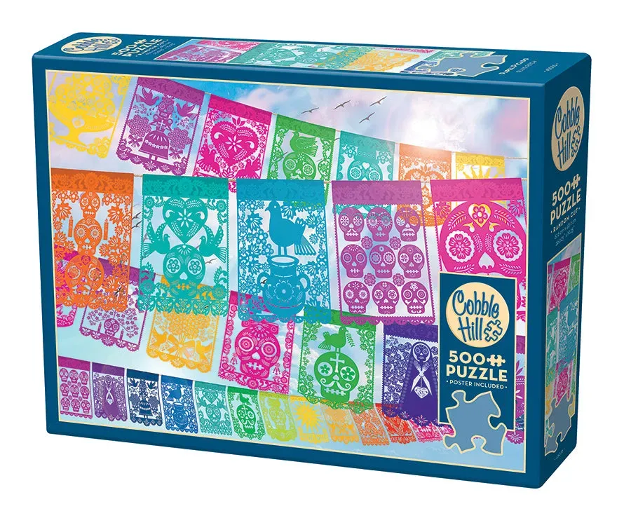 Cobble Hill Papel Picado puzzle 500 piese colorat