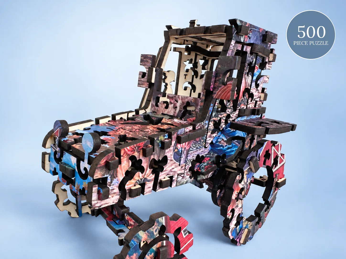 Mosaic Puzzles Harvest Market Day puzzle lemn 3D 500 piese