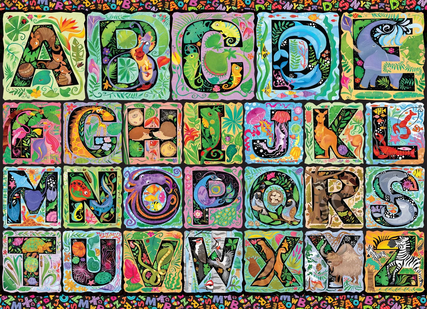Cobble Hill A to Z puzzle 500 piese animale